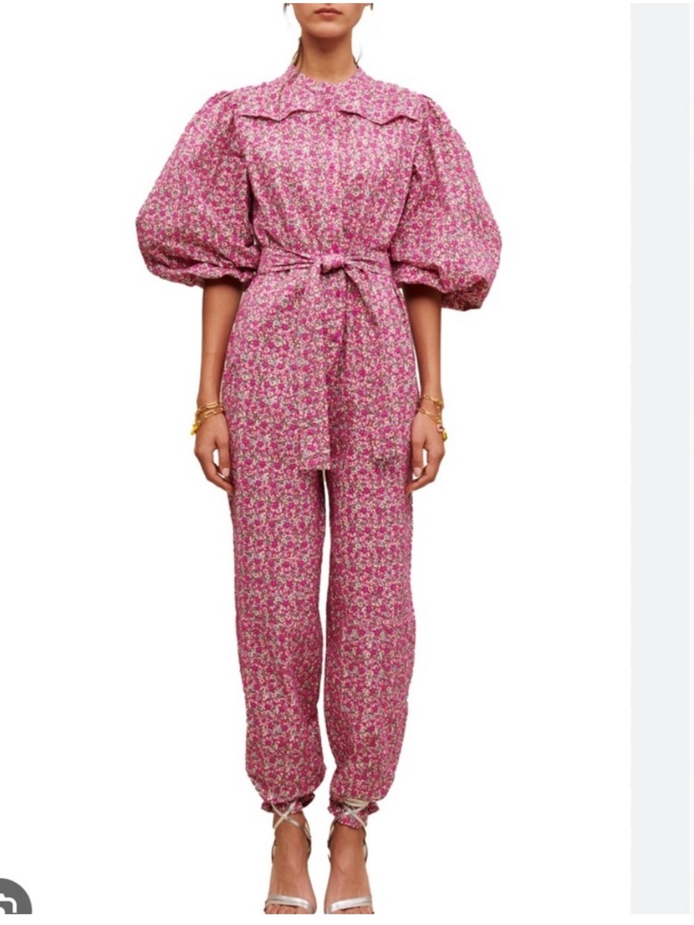 NWT MAJE Embroidered Floral Jumpsuit